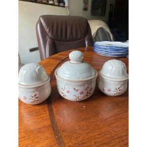 Vintage mid-century, modern Covington, salt and pepper, shakers and sugar bowl